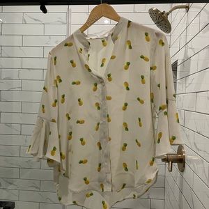 Lush pineapple dress shirt